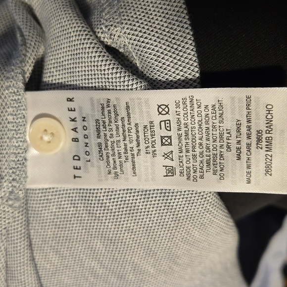 Ted Baker London Rancho Short Sleeve Polo Shirt -Ted Size 6 (US 44 or 2XL) - Picture 7 of 10